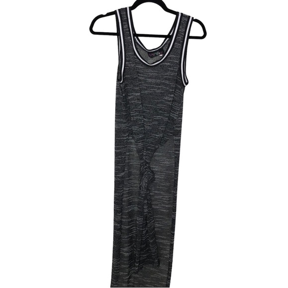 Preowned sporty gray long slit, maxi dress/top - Picture 5 of 11